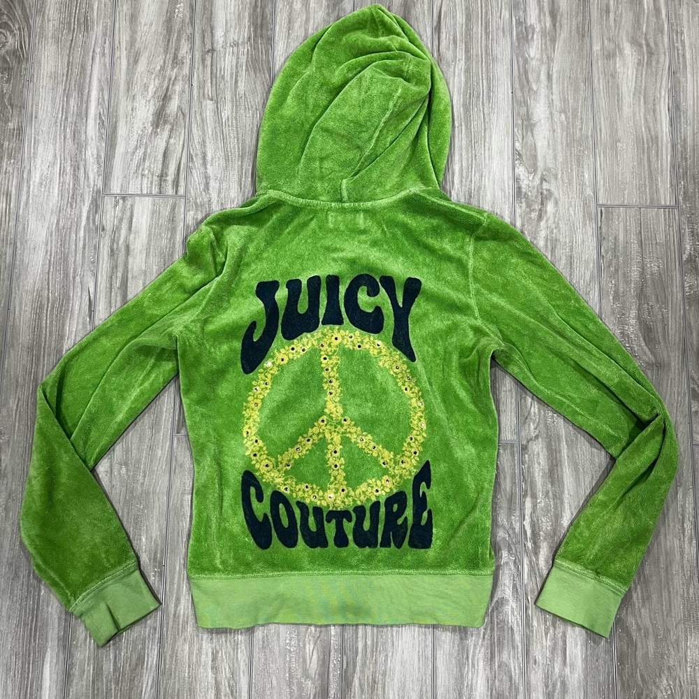 y2k green juicy couture hoodie